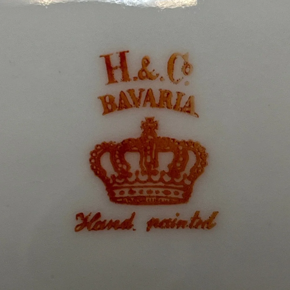 H & Co Bavaria G Heinrich Hand Painted Porcelain Coastal Landscape Plate 10